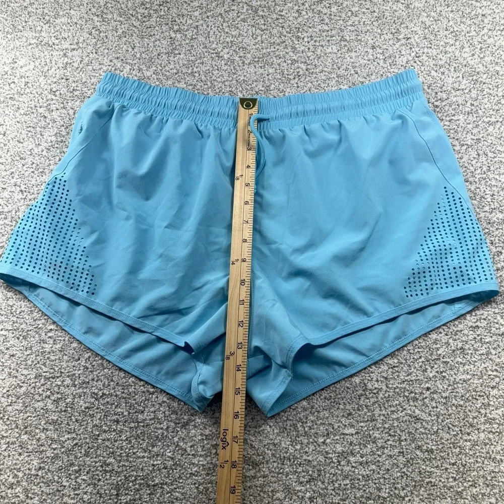 Women's ZYIA Active Sky Blue Athletic Running Pocket Lined Sprint Shorts Size XL